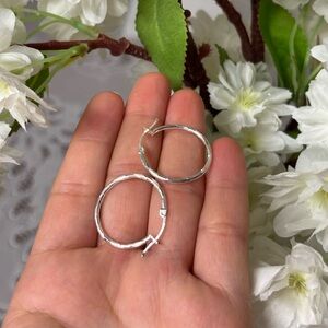 Elegant Silver 925 Hoop Earrings